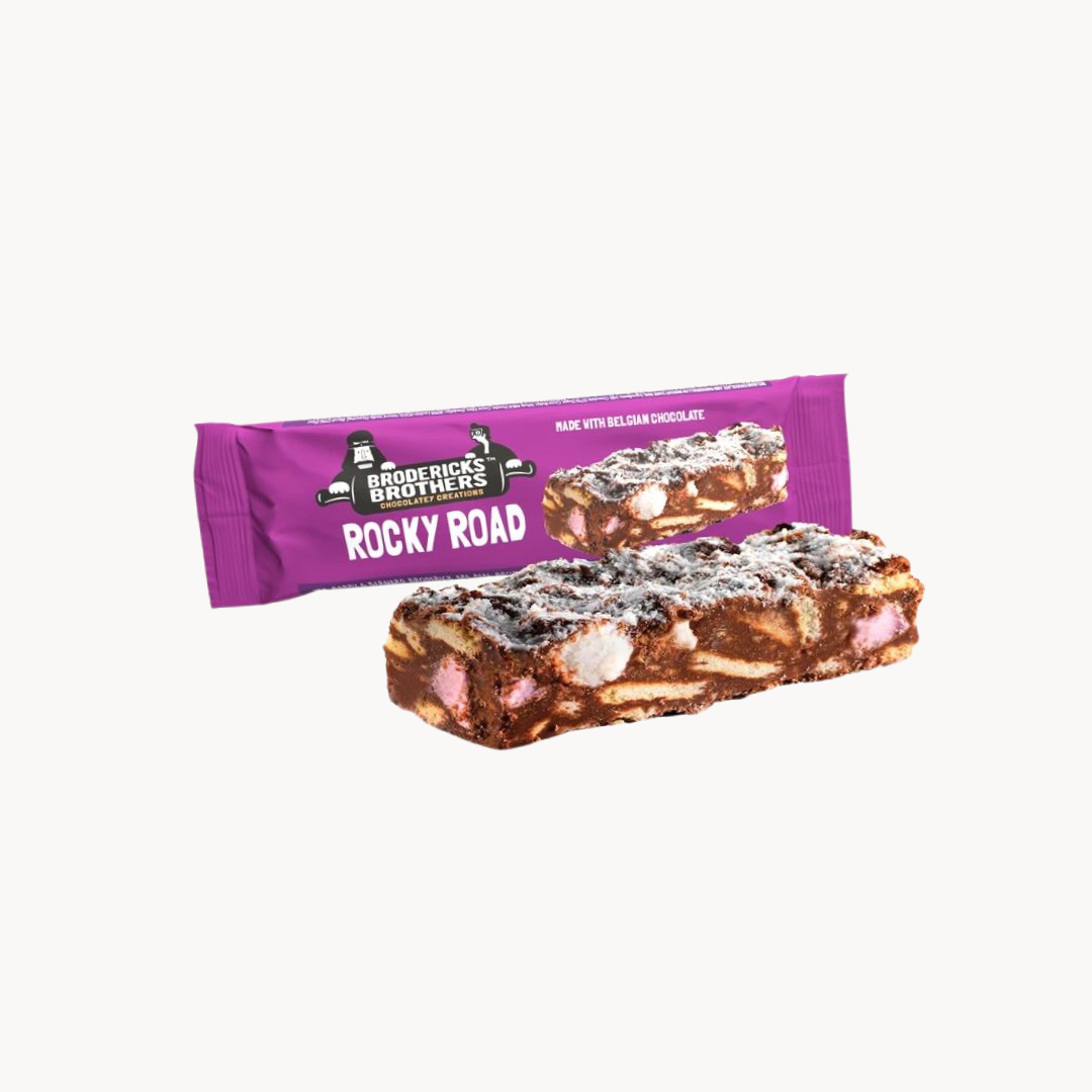Packshot Brodericks Kuchenriegel Cake Bar Rocky Road