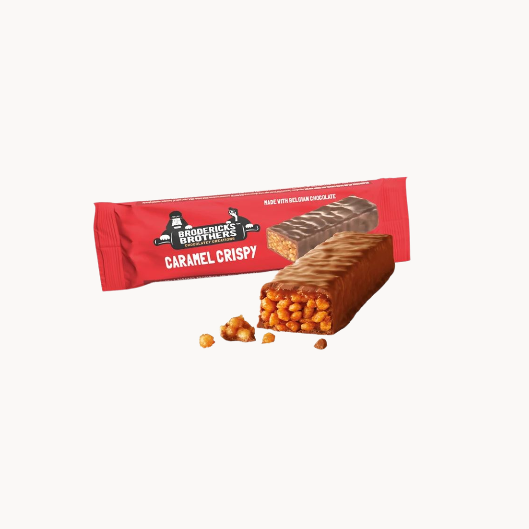 Packshot Brodericks Choc n& Salted Caramel Rice Crispy Bar