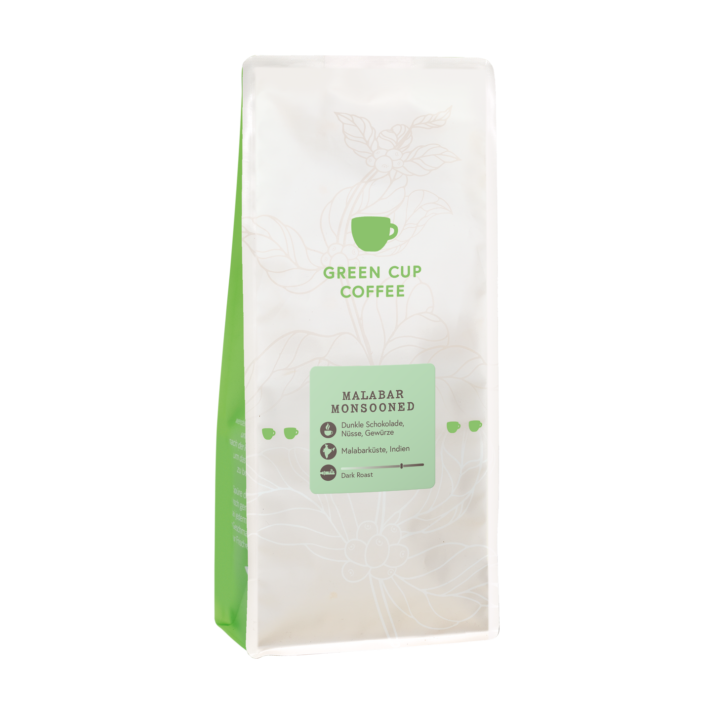 Packshot Kaffee Green Cup Coffee Malabar Monsooned 1kg Packung