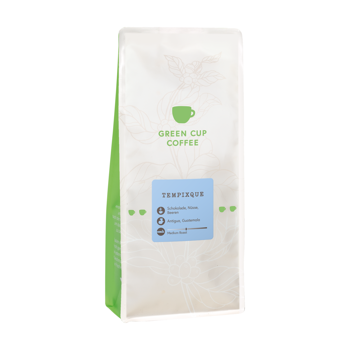 Packshot Kaffee Green Cup Coffee Tempixque 1kg Packung
