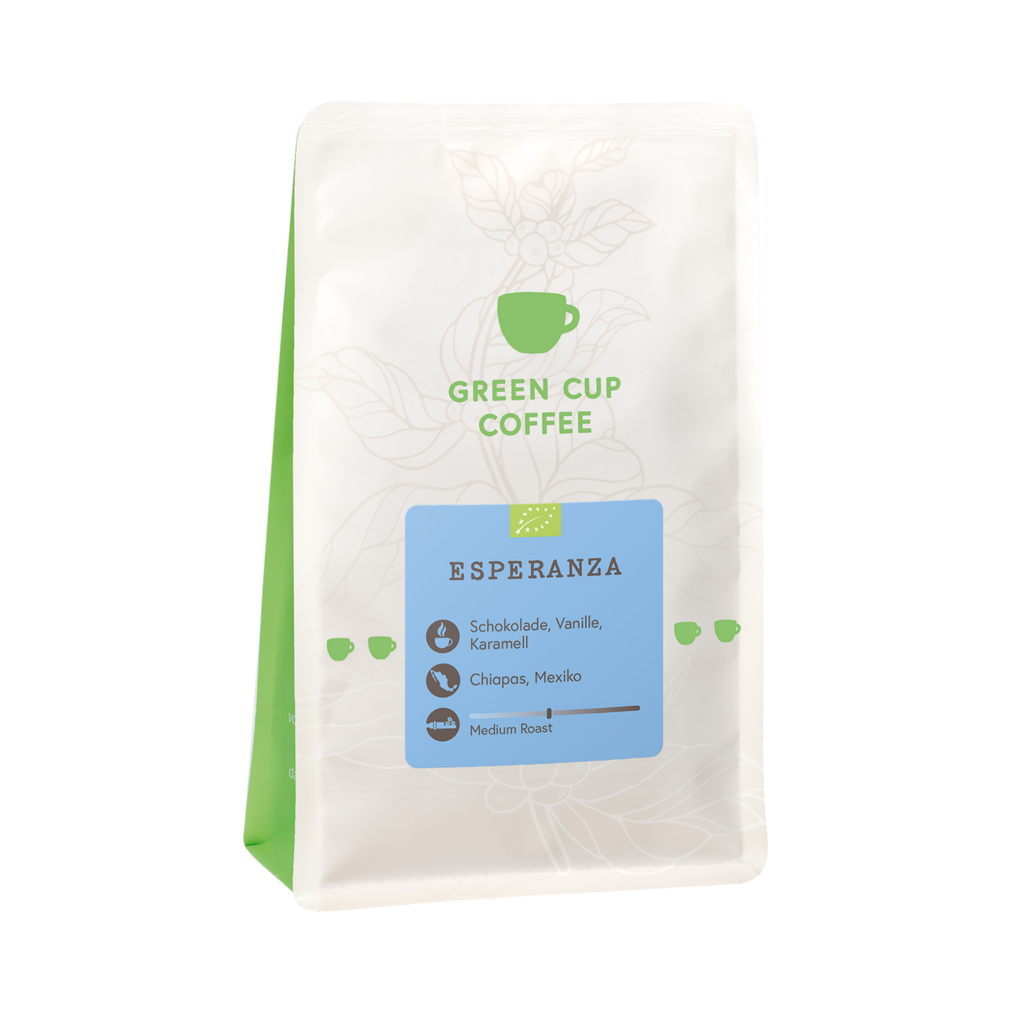 Packshot Kaffee Green Cup Coffee Esperanza 250g Packung
