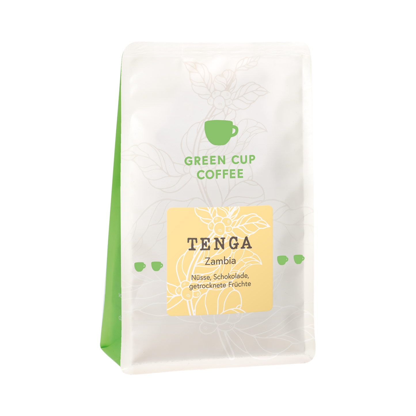 Packshot Kaffee Green Cup Coffee: Tenga 250g Packung