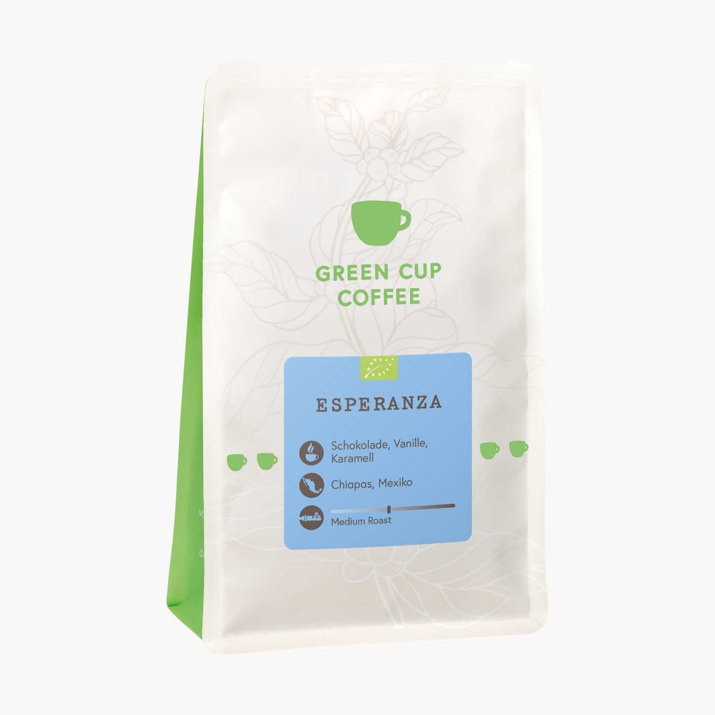 Packshot Kaffee Green Cup Coffee Esperanza 250g Packung