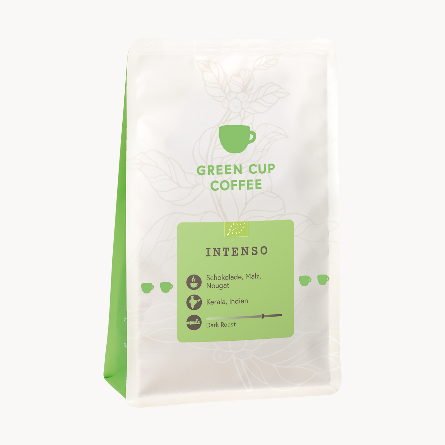 Packshot Kaffee Green Cup Coffee Intenso 250g Packung