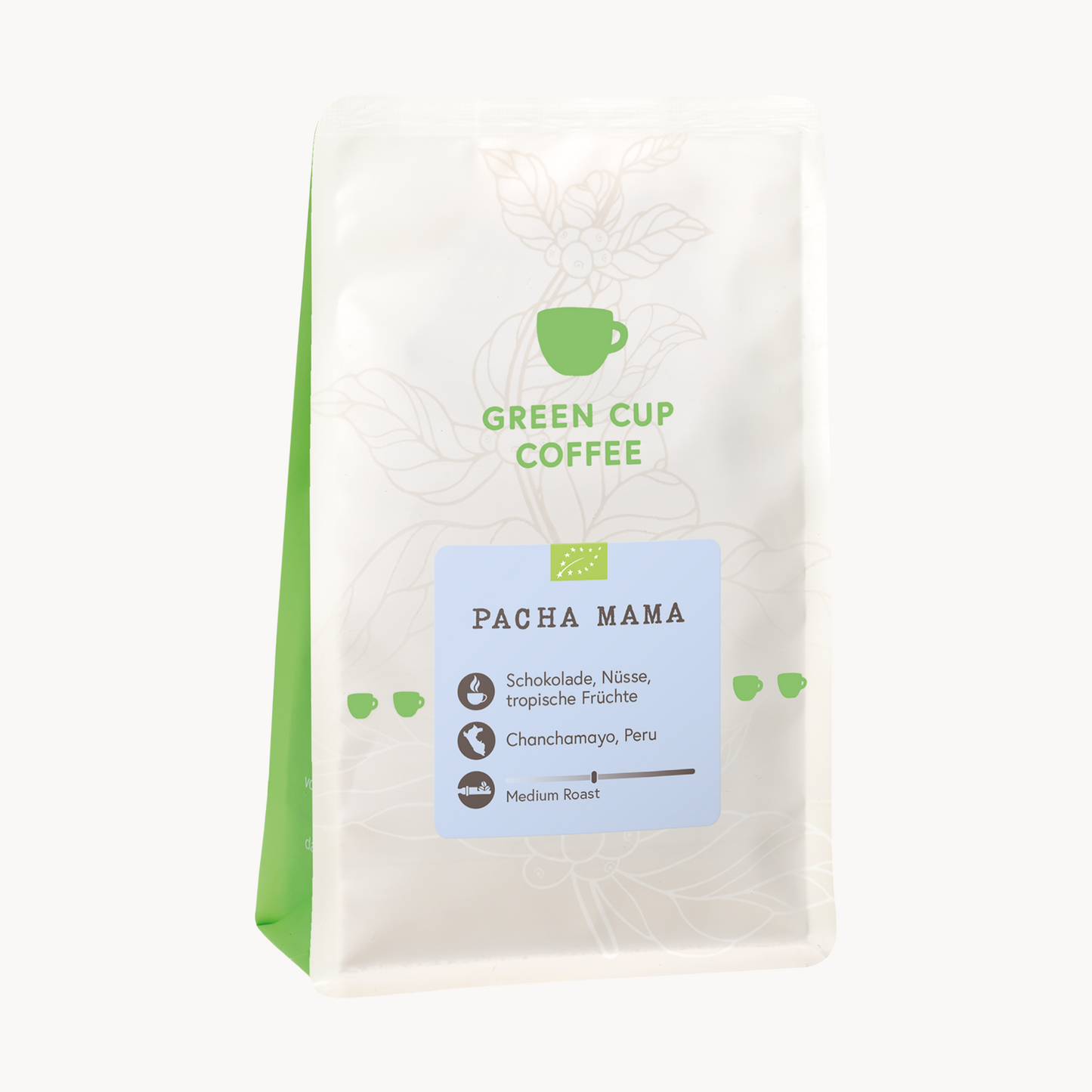 Packshot Kaffee Green Cup Coffee Pacha Mama 250g Packung