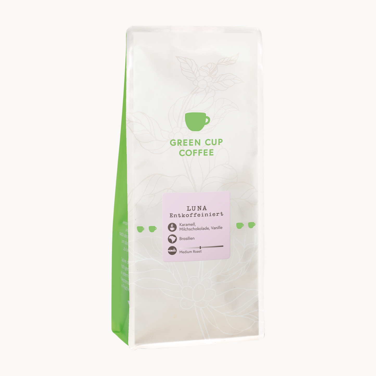 GCC Packshot: Kaffee Luna entkoffeiniert 1000g Tüte