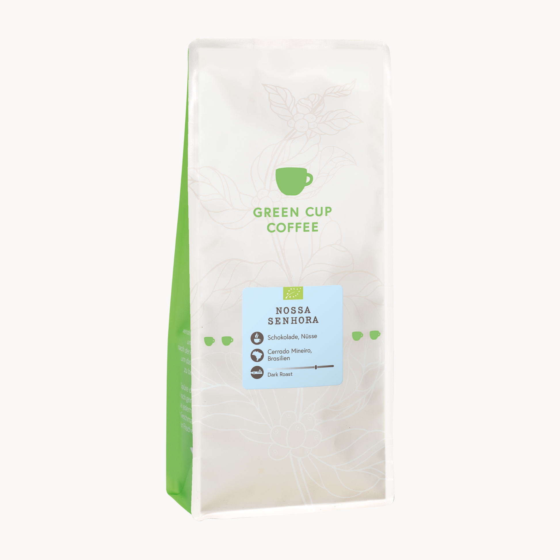 Packshot Kaffee Green Cup Coffee Nossa Senhora 1kg Packung