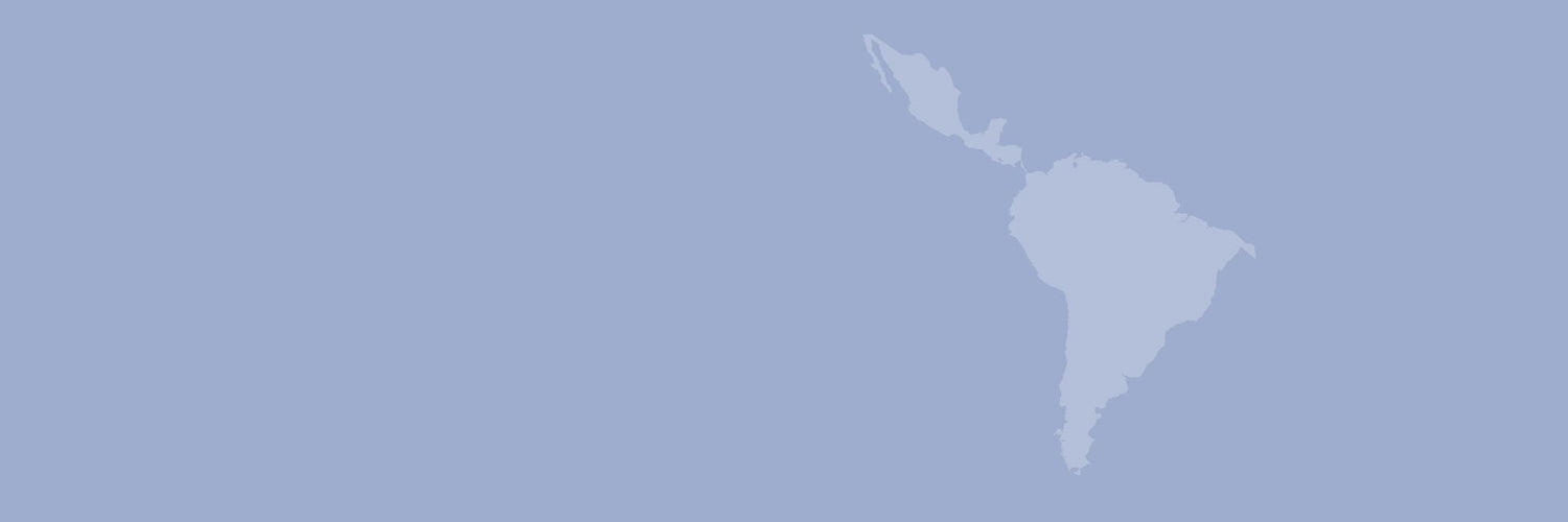 Karte von Mittel- und Südamerika als stilisierte Silhouette – Kaffeeherkunft aus Amerika