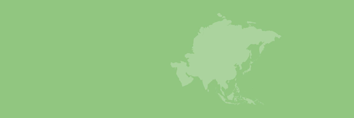 Karte von Asien als stilisierte Silhouette – Kaffeeherkunft aus Asien