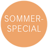 Badge Sommer-Special auf Orangenem Hintergrund