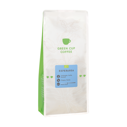 Packshot Kaffee Green Cup Coffee Esperanza 1kg Packung