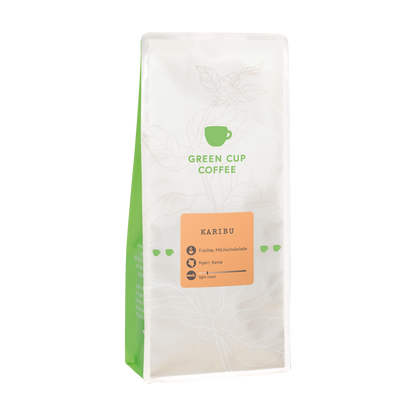Packshot Kaffee Green Cup Coffee Karibu 1kg Packung