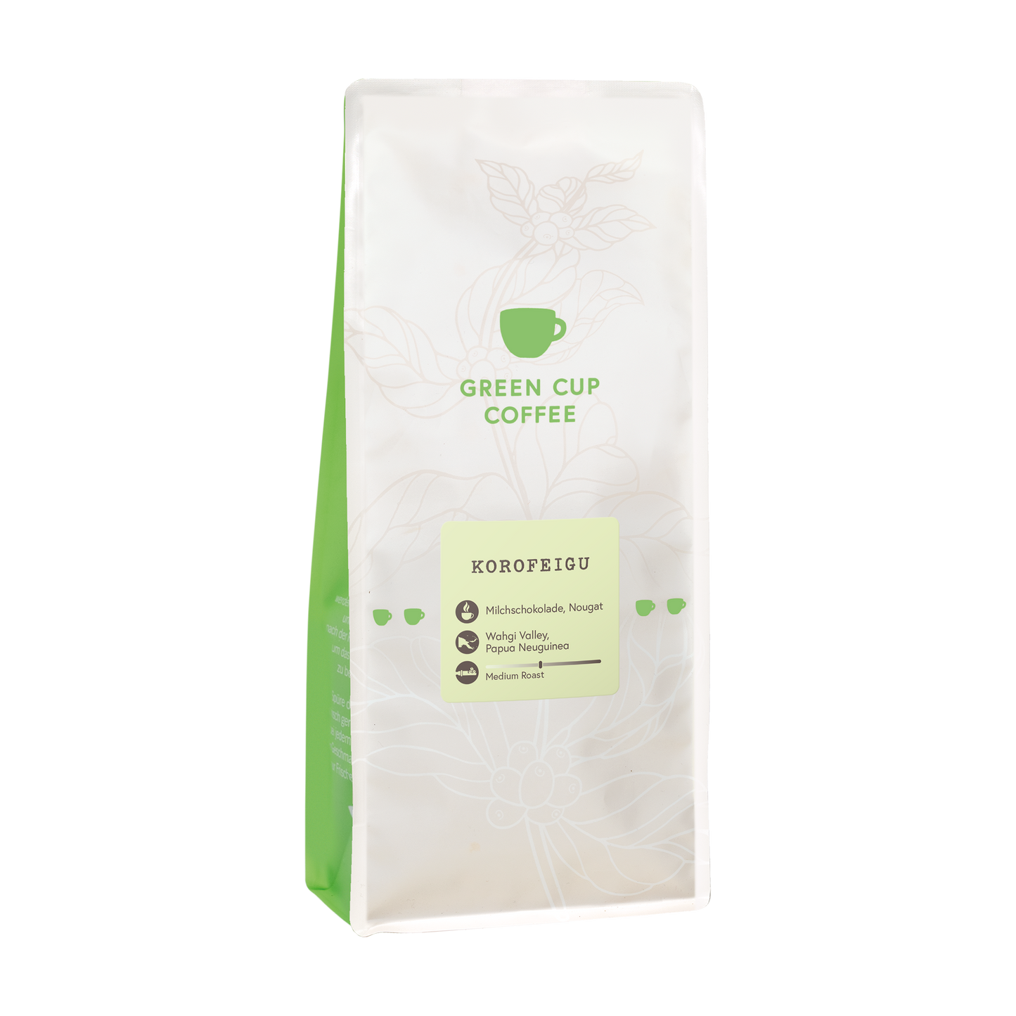 Packshot Kaffee Green Cup Coffee Korofeigu 1kg Packung
