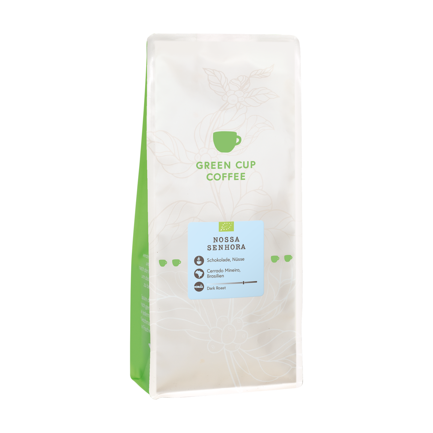 Packshot Kaffee Green Cup Coffee Nossa Senhora 1kg Packung