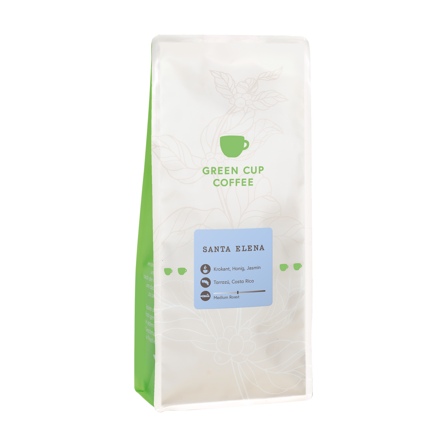 Packshot Kaffee Green Cup Coffee Santa Elena 1kg Packung