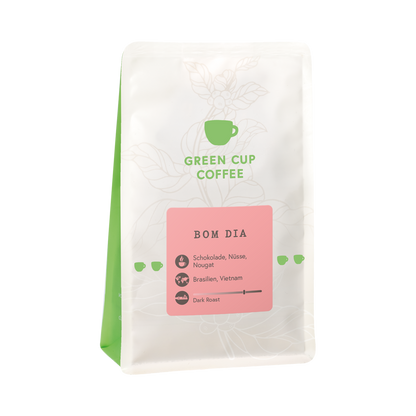 Packshot Kaffee Green Cup Coffee Bom Dia 250g Packung