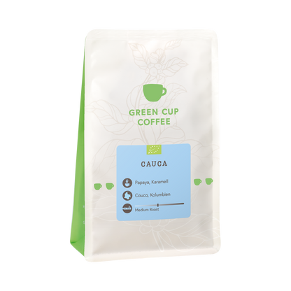 Packshot Kaffee Green Cup Coffee Cauca 250g Packung