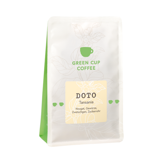 Packshot Kaffee Green Cup Coffee: Doto 250g Packung
