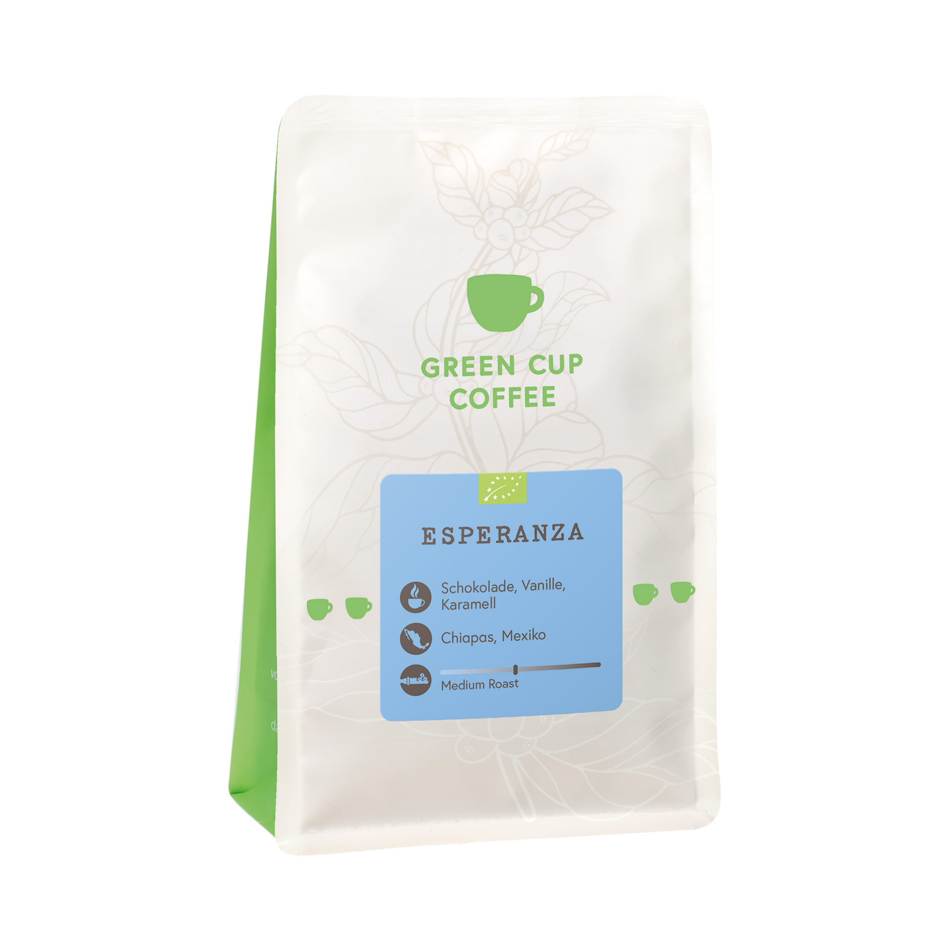 Packshot Kaffee Green Cup Coffee Esperanza 250g Packung