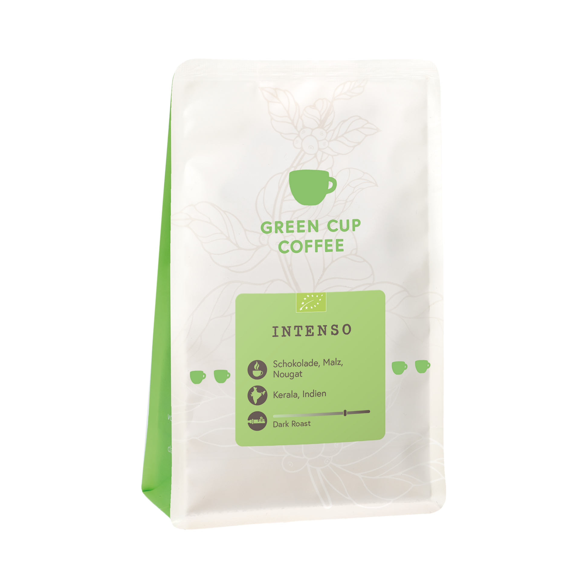 Packshot Kaffee Green Cup Coffee Intenso 250g Packung