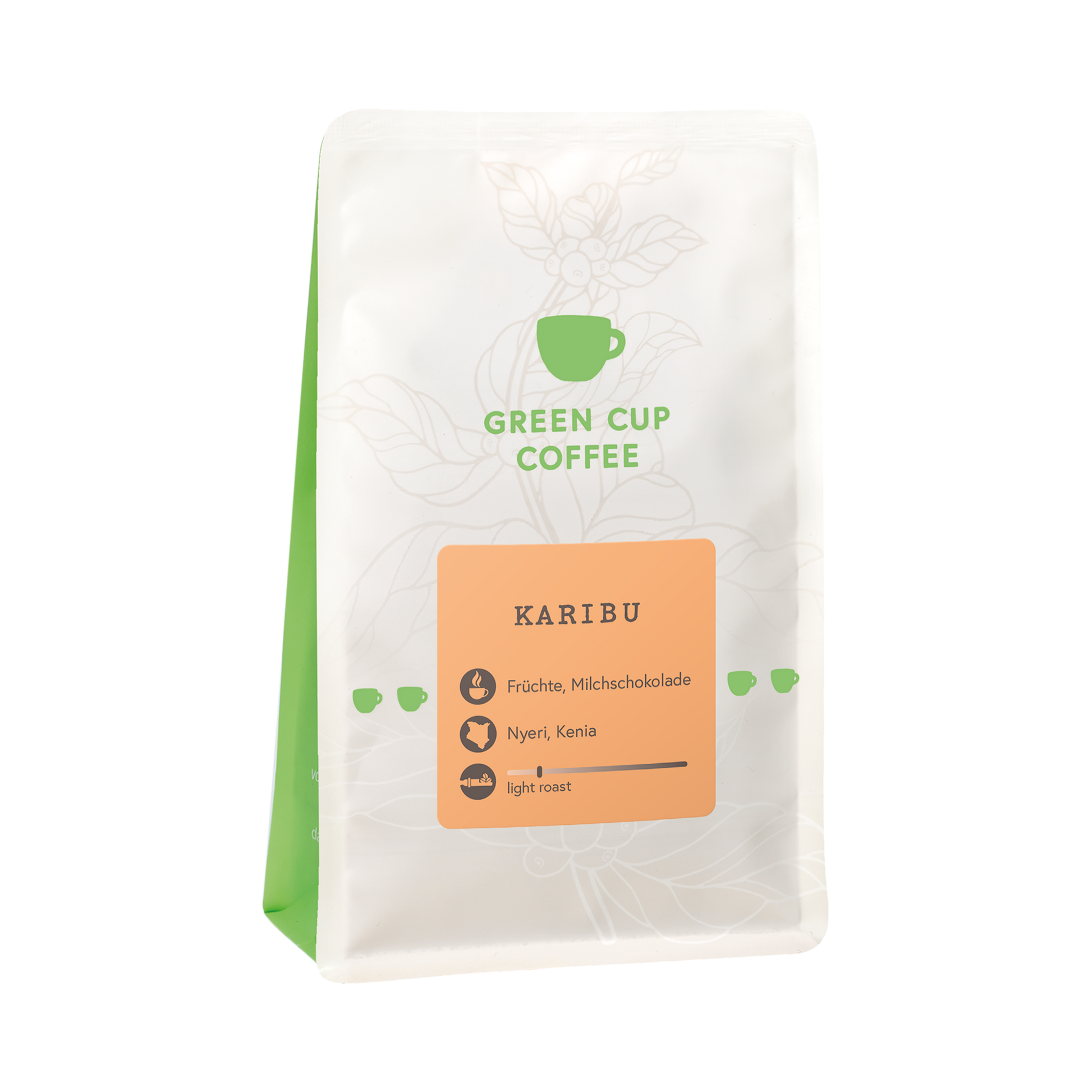 Packshot Kaffee Green Cup Coffee Karibu 250g Packung