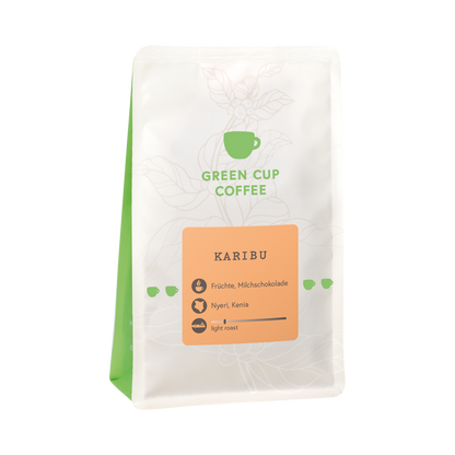 Packshot Kaffee Green Cup Coffee Karibu 250g Packung