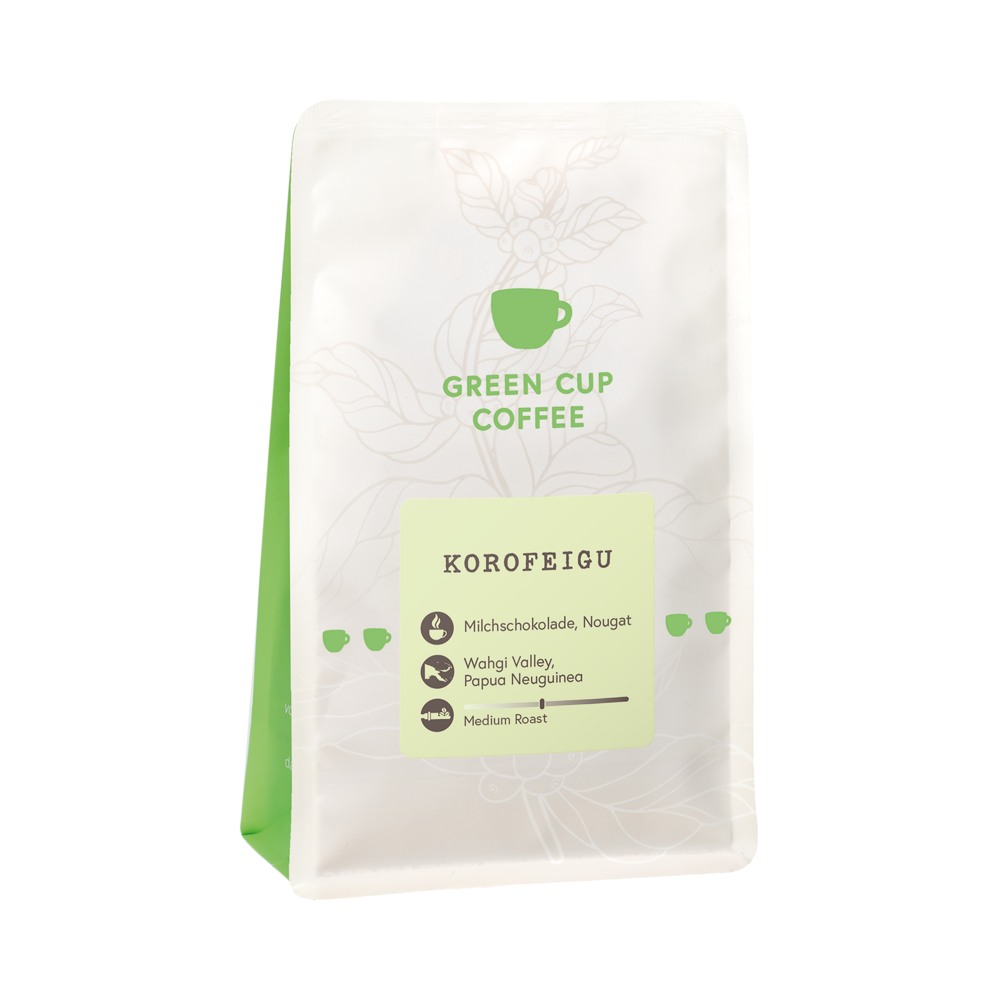 Packshot Kaffee Green Cup Coffee Korofeigu 250g Packung