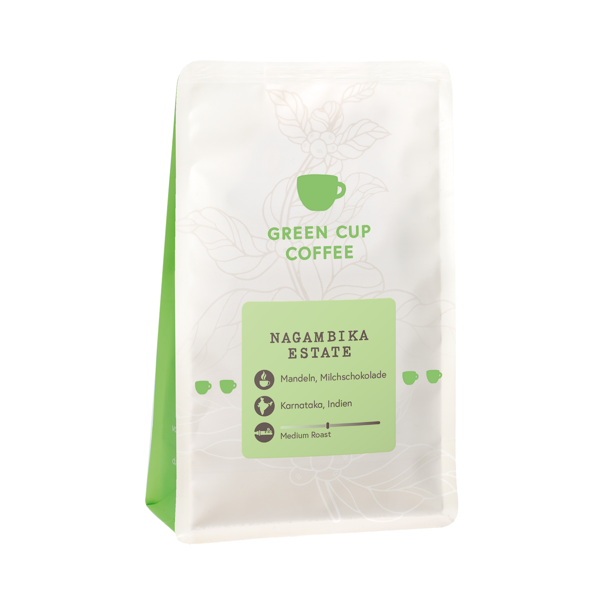Packshot Kaffee Green Cup Coffee Nagambika Estate 250g Packung