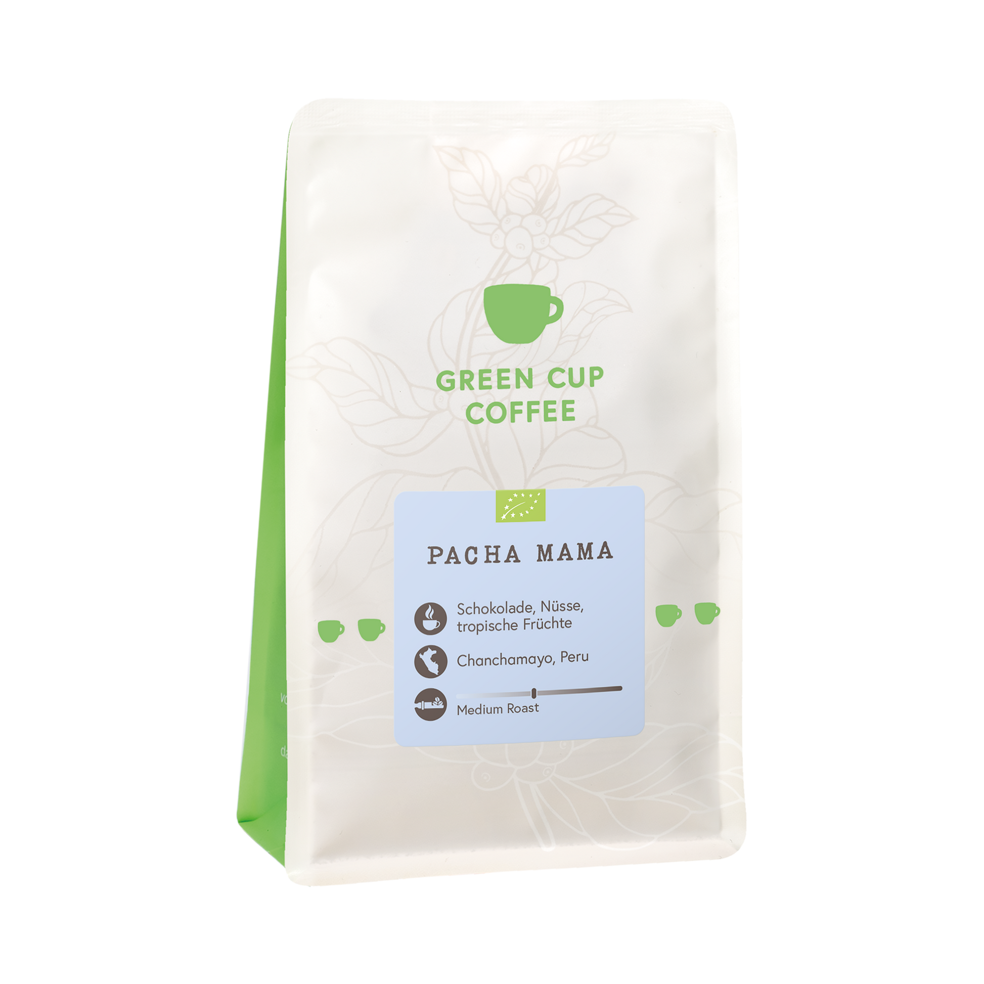 Packshot Kaffee Green Cup Coffee Pacha Mama 250g Packung