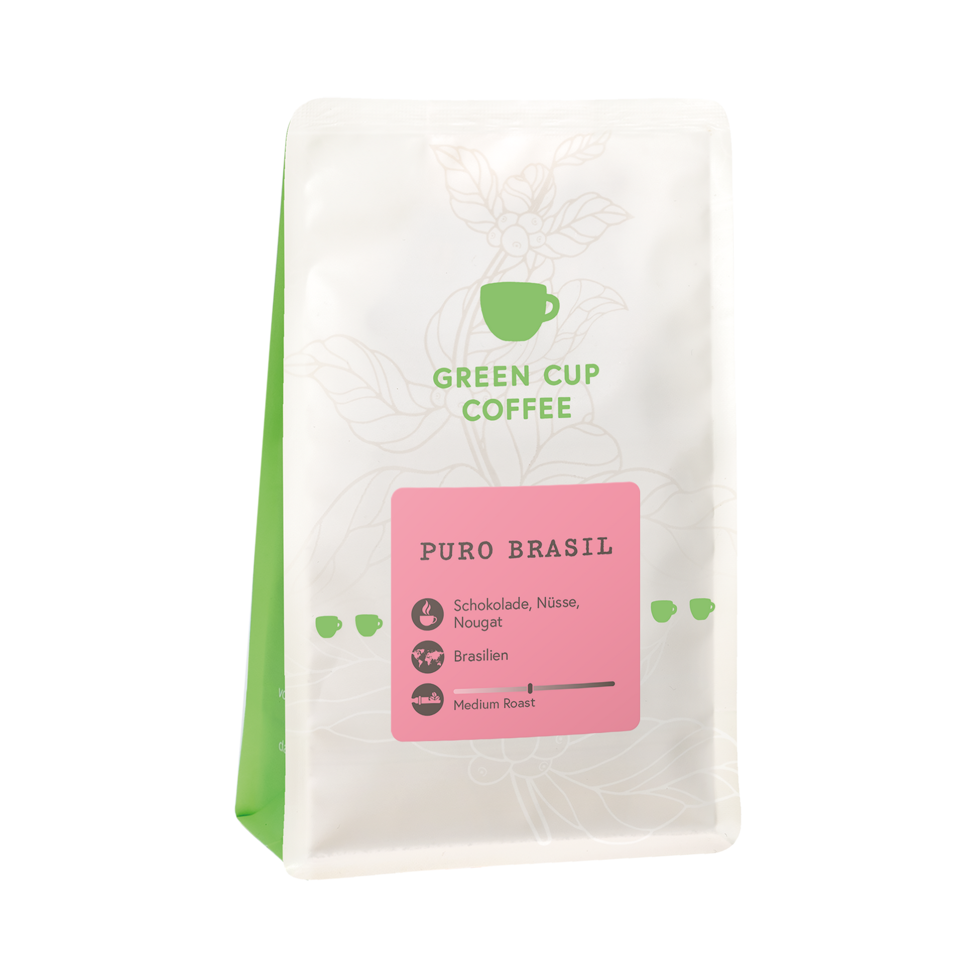 Packshot Kaffee Green Cup Coffee Puro Brasil 250g Packung