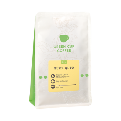 Packshot Kaffee Green Cup Coffee Suke Quto 250g Packung
