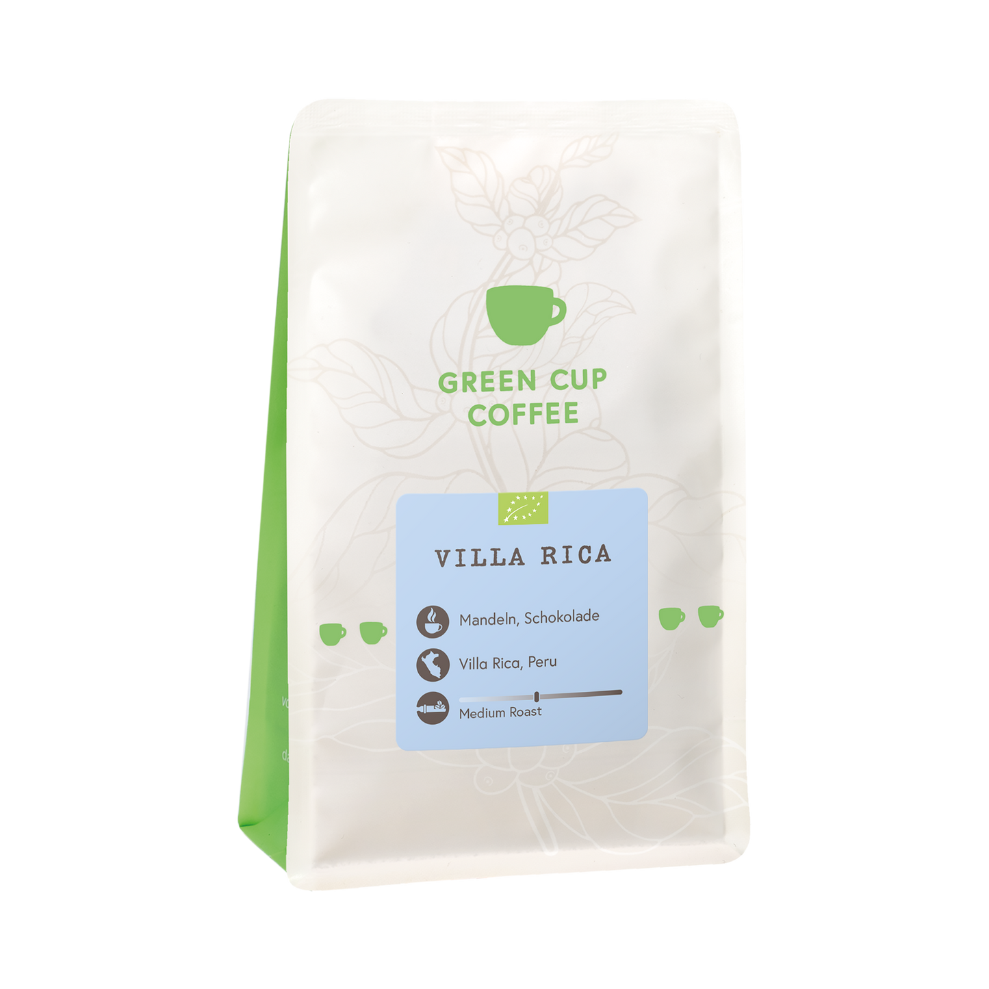 Packshot Kaffee Green Cup Coffee Villa Rica 250g Packung