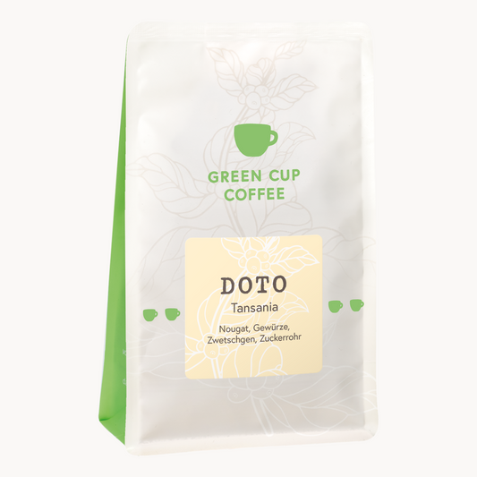 Packshot Kaffee Green Cup Coffee: Doto 250g Packung