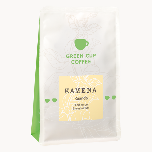 Packshot Kaffee Green Cup Coffee: Kamena 250g Packung