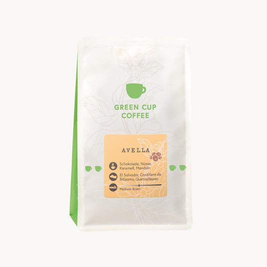 Packshot Green Cup Coffee Date des Monats August, Arabica Kaffee: Avella aus El Salvador