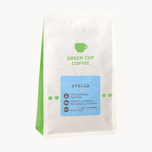 Packshot Green Cup Coffee Date des Monats August, Arabica Kaffee: Avella aus El Salvador