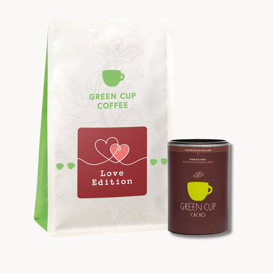 Packshot Valentinstags Set Hot Love: Love Edition und heiße Schokolade Maracaibo 