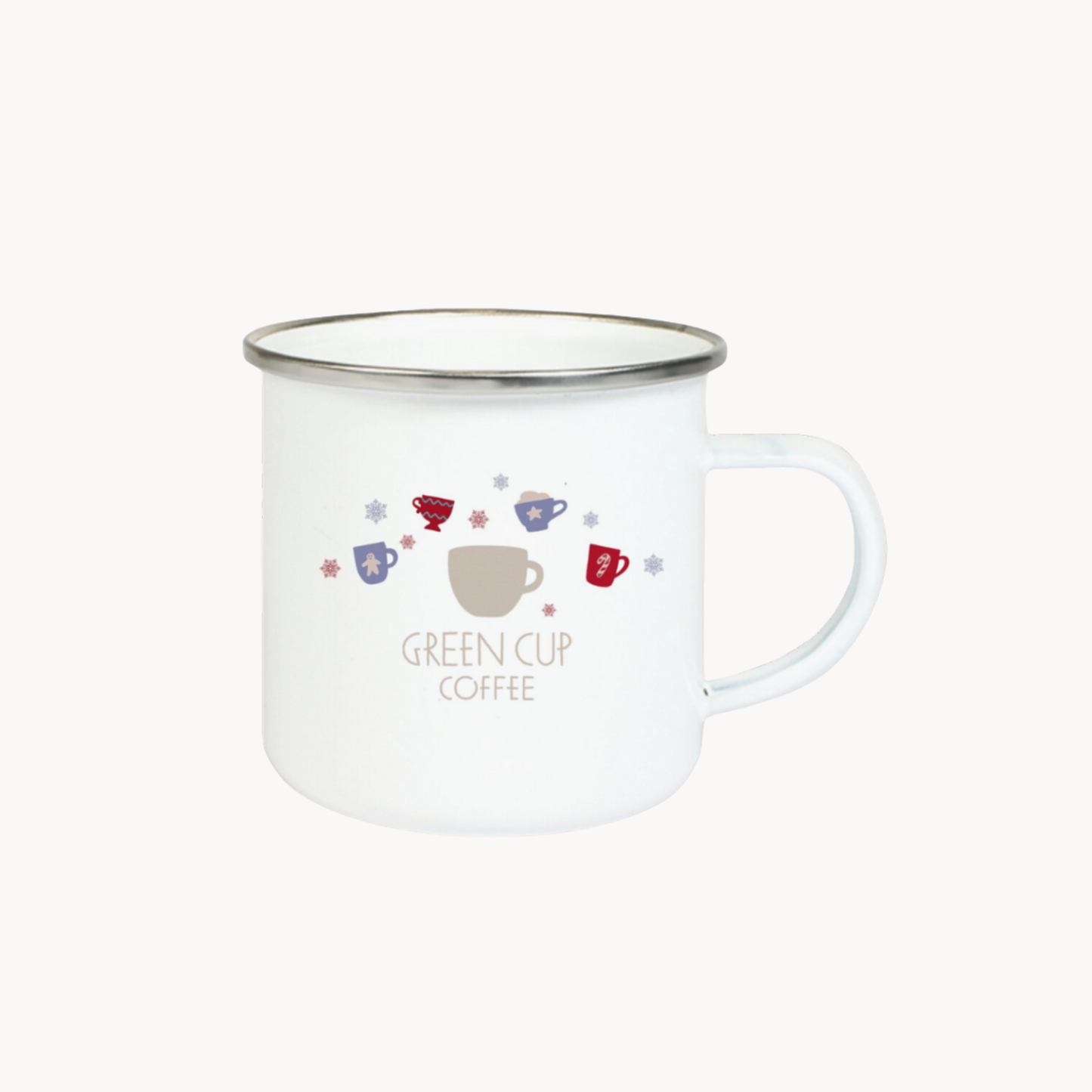 Emailletasse "Winterzauber"