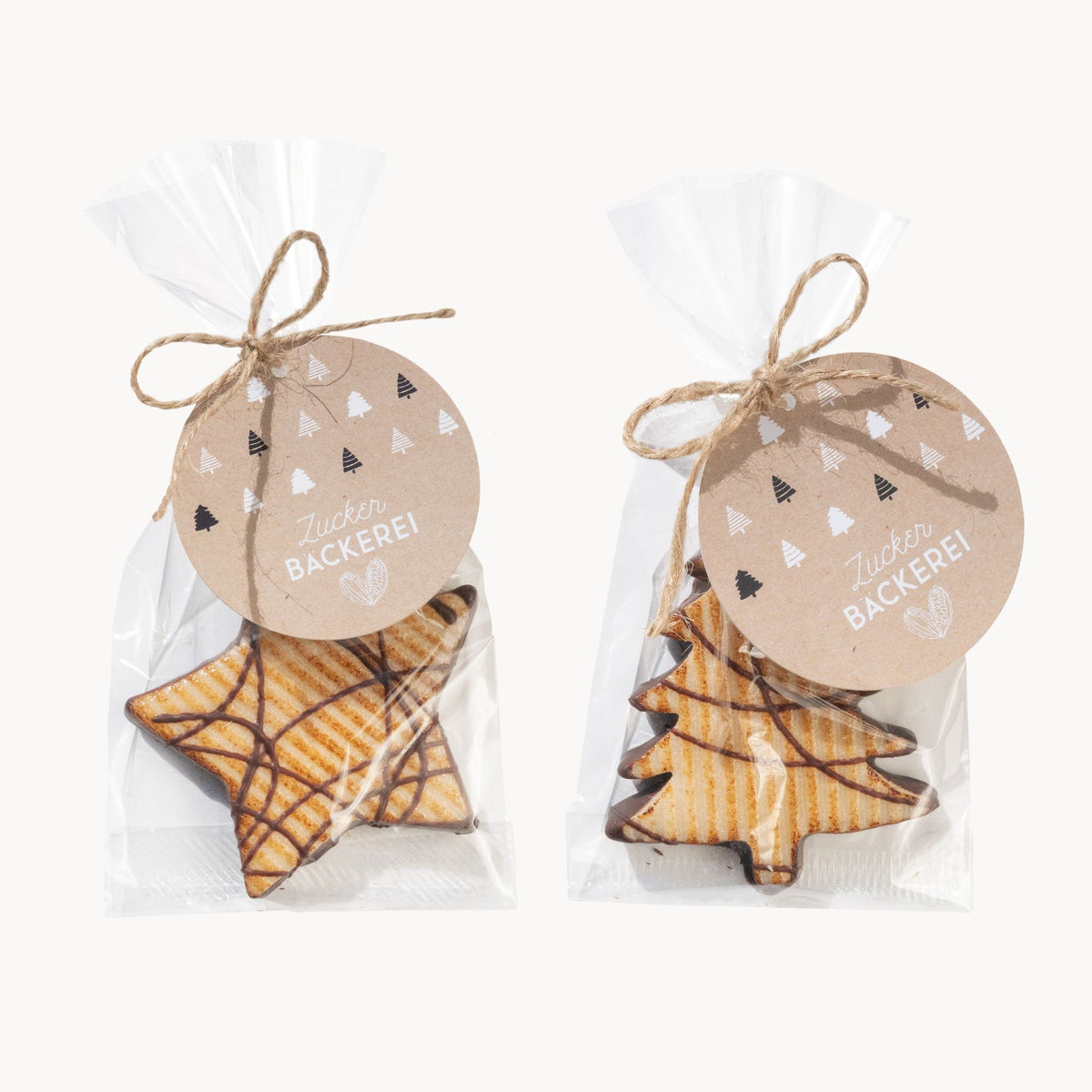 Geflämmtes Weihnachtsmarzipan: Bäumchen und Stern von der Zuckerbäckerei