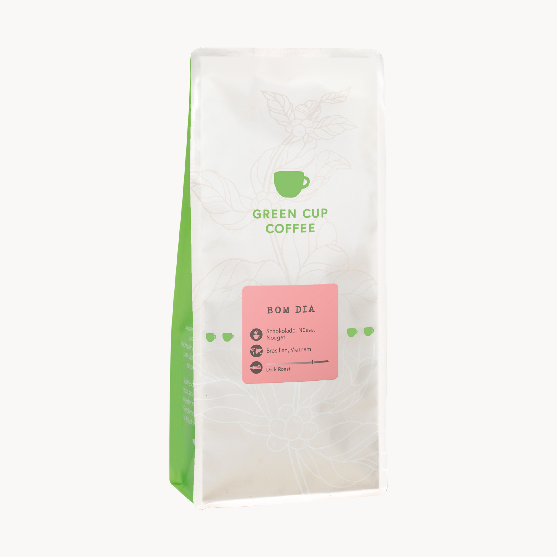 Packshot Kaffee Green Cup Coffee Bom Dia 1kg Packung