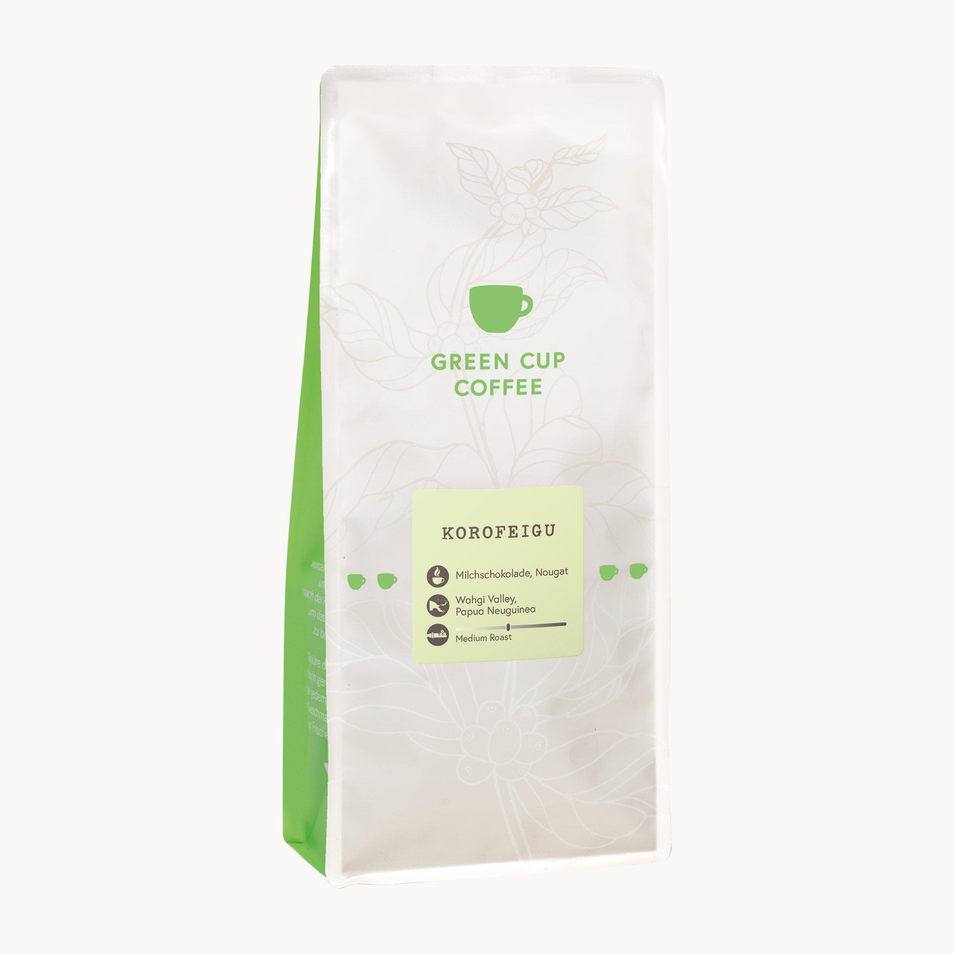 Packshot Kaffee Green Cup Coffee Korofeigu 1kg Packung