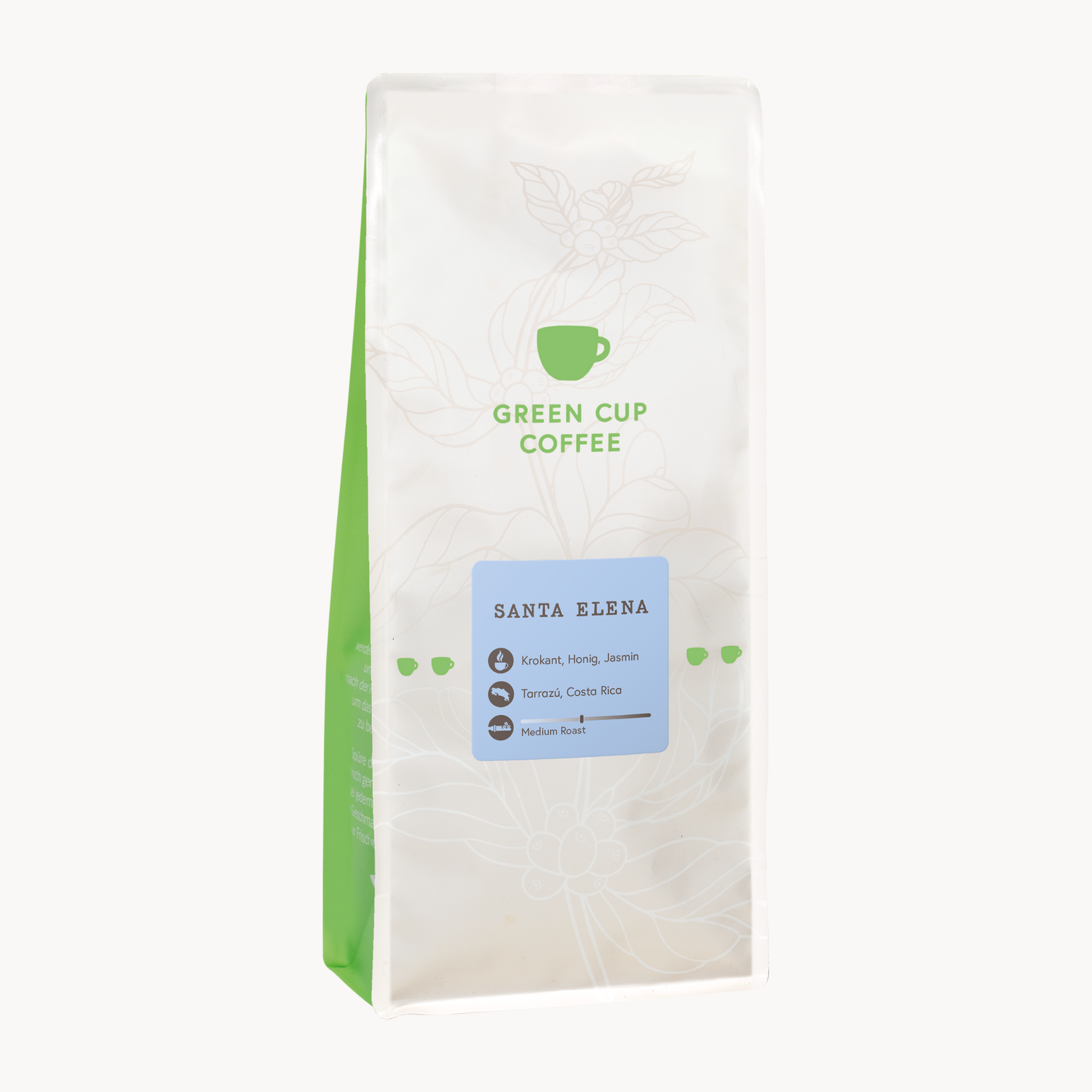 Packshot Kaffee Green Cup Coffee Santa Elena 1kg Packung