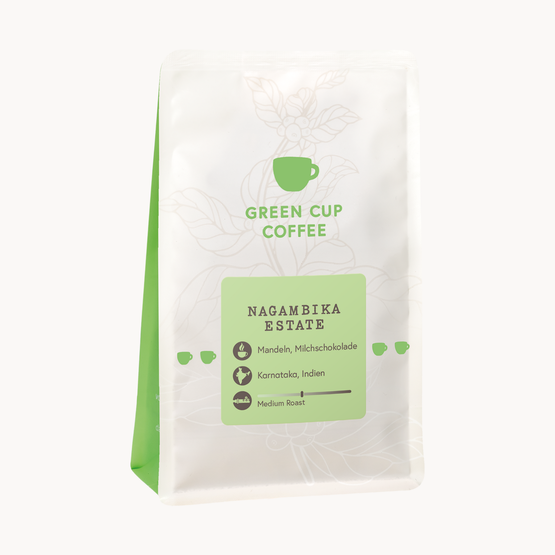 Packshot Kaffee Green Cup Coffee Nagambika Estate 250g Packung