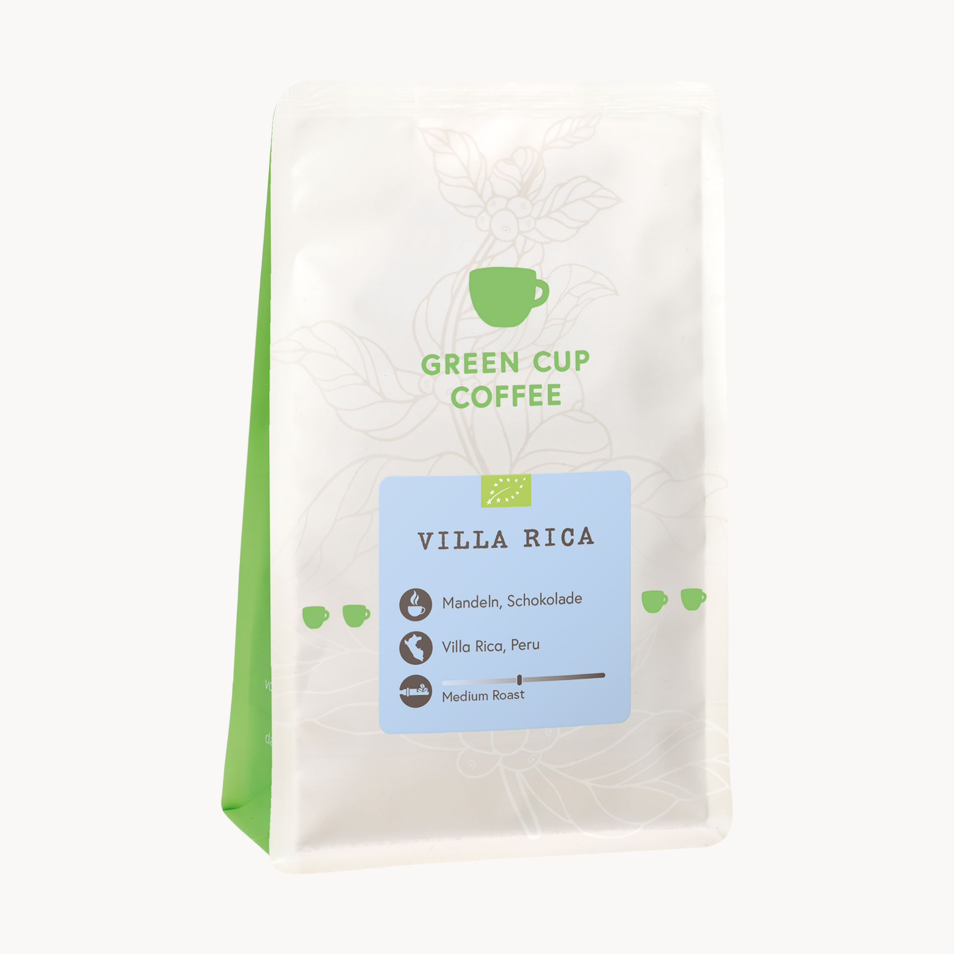 Packshot Kaffee Green Cup Coffee Villa Rica, 250g Packung