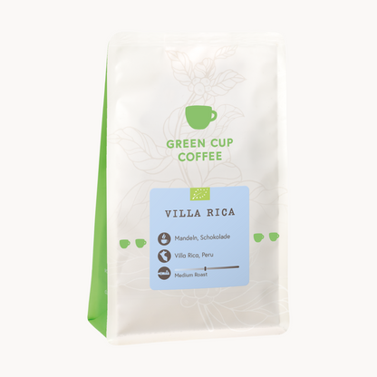 Packshot Kaffee Green Cup Coffee Villa Rica, 250g Packung